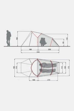 VAUDE Chapel Sul XT 2P Tent -Buitenkampeeruitrusting g5fb3y0018 5252 07 nl