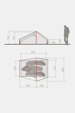 VAUDE Power Lizard Seamless 2-3 Persoons Tunneltent -Buitenkampeeruitrusting maabe00003 5252 04 nl