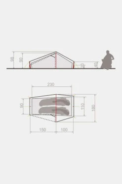 VAUDE Power Lizard Seamless 1-2P Tent -Buitenkampeeruitrusting maabe00008 5353 07 nl