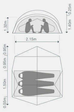 Exped Outer Space III 3-Persoonstent -Buitenkampeeruitrusting maace00014 5052 11 nl